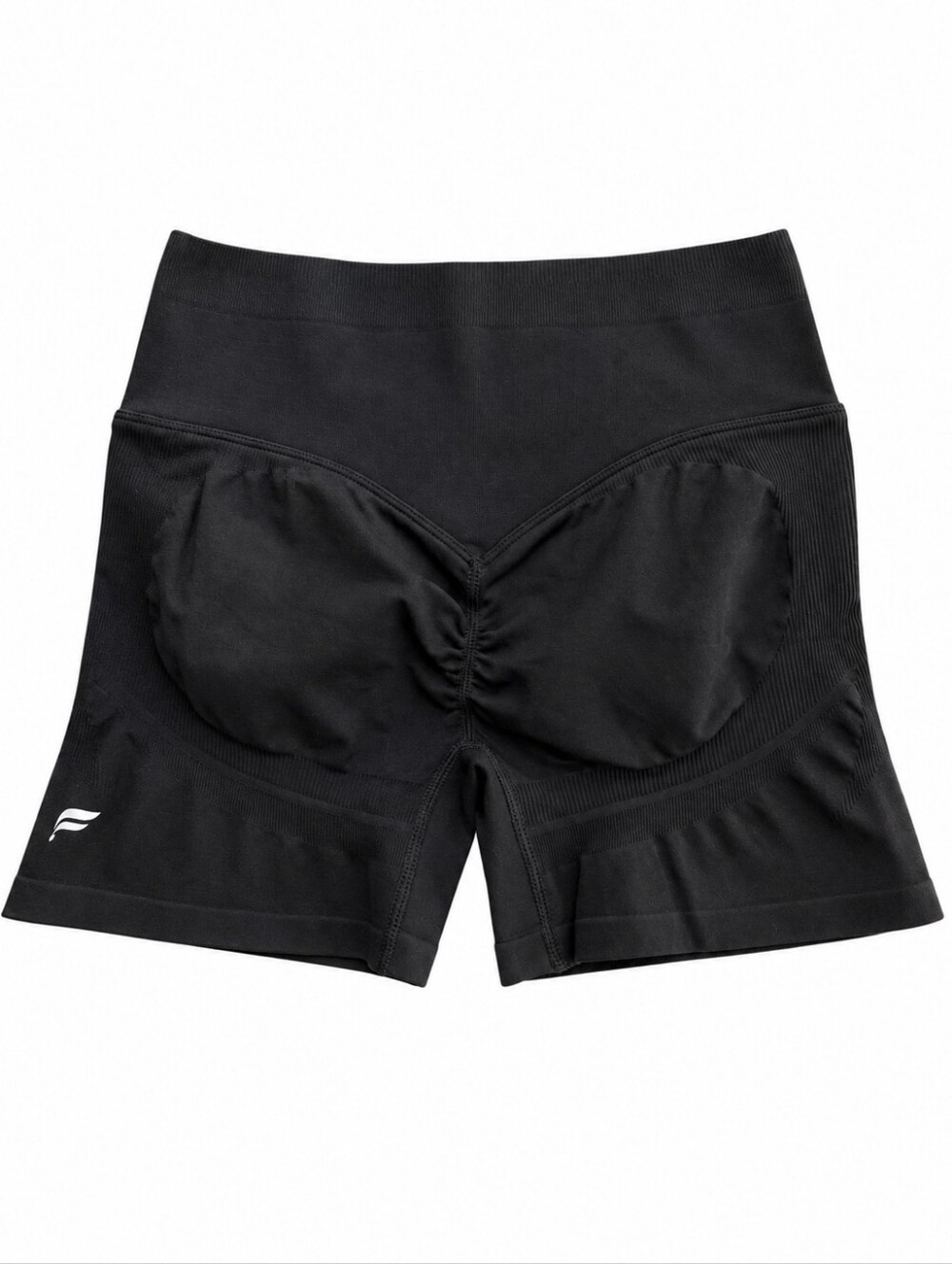 Fabletics Black High Waist Sculpting Yoga Shorts w/ruched Booty Size Small